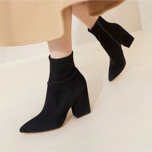 Loeffler Randall Isla Black Suede Bootie Boots 5.5 NIB